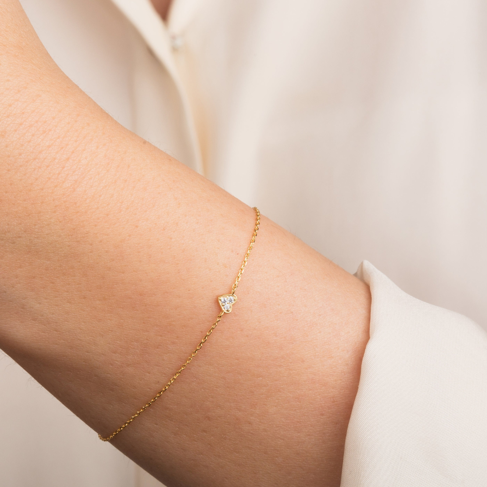 Trio of Grace Moissanite Bracelet in Sterling Silver