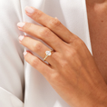 Twist Oval Cut Moissanite Engagement Ring