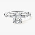 Twist Oval Cut Moissanite Engagement Ring