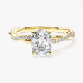 Twist Oval Cut Moissanite Engagement Ring