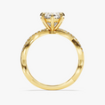 Load image into Gallery viewer, Twist Heart Cut Moissanite Engagement Ring with Pave Band
