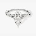 Load image into Gallery viewer, Twist Marquise Cut Moissanite Engagement Ring
