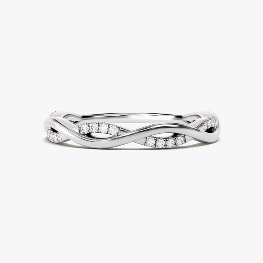 Twisted Vine Moissanite Wedding Band -2.7 mm