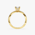 Load image into Gallery viewer, Twisted Cushion Cut Moissanite Engagement Ring
