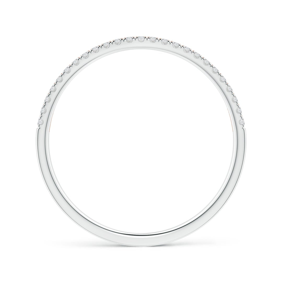 Two-Tone U-Pavé Moissanite Eternity Wedding Band