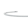 U-Pavé Set Round Moissanite Slim Cuff Bracelet