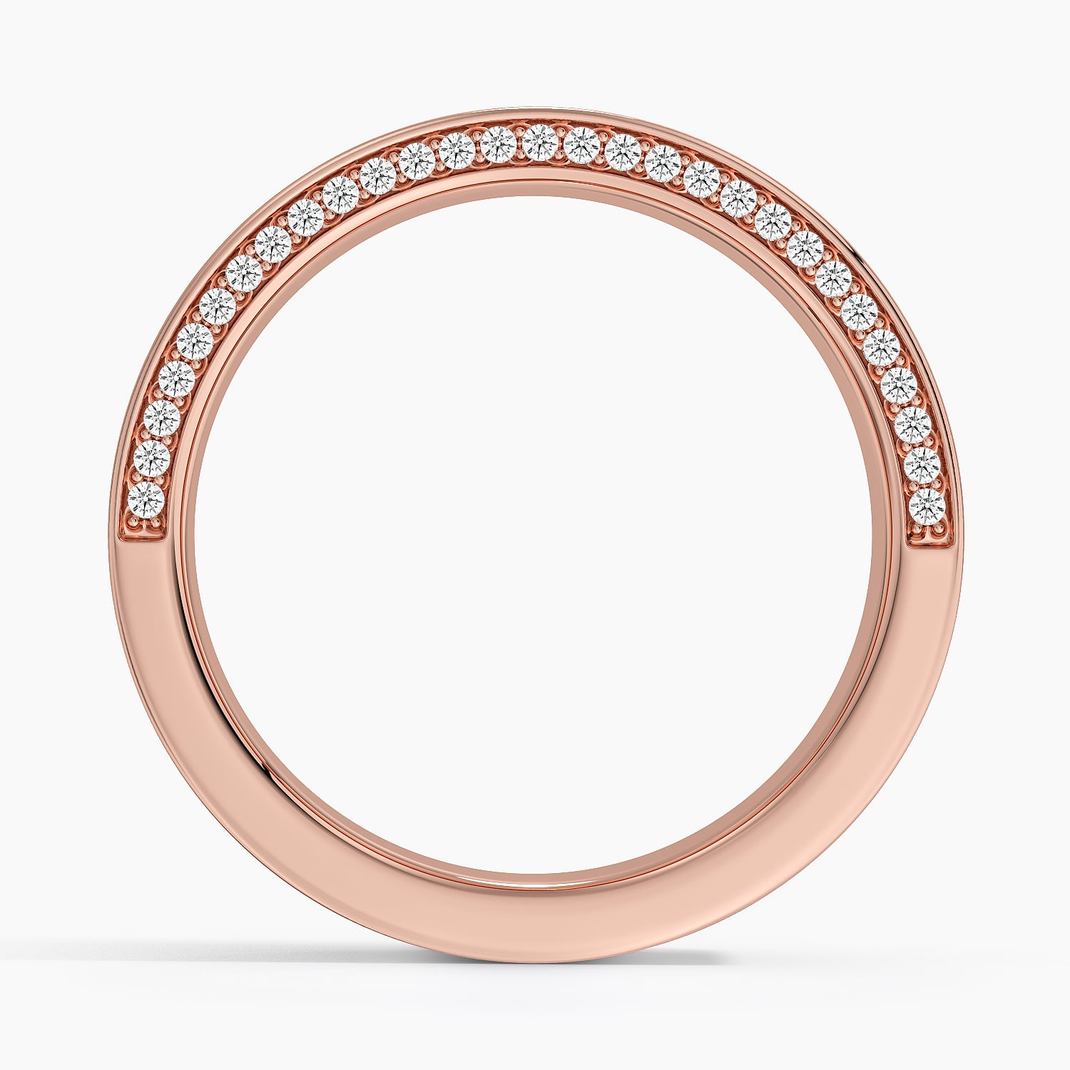 6.0 mm U-Shape Pavé Moissanite Men’s Wedding Band