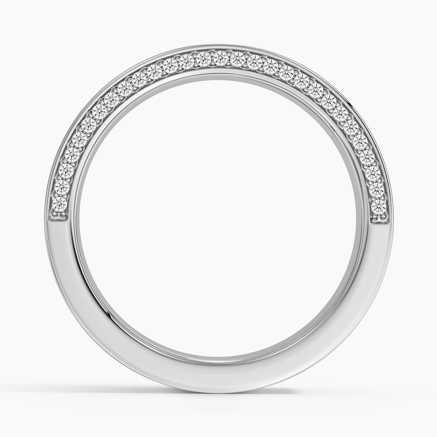 6.0 mm U-Shape Pavé Moissanite Men’s Wedding Band