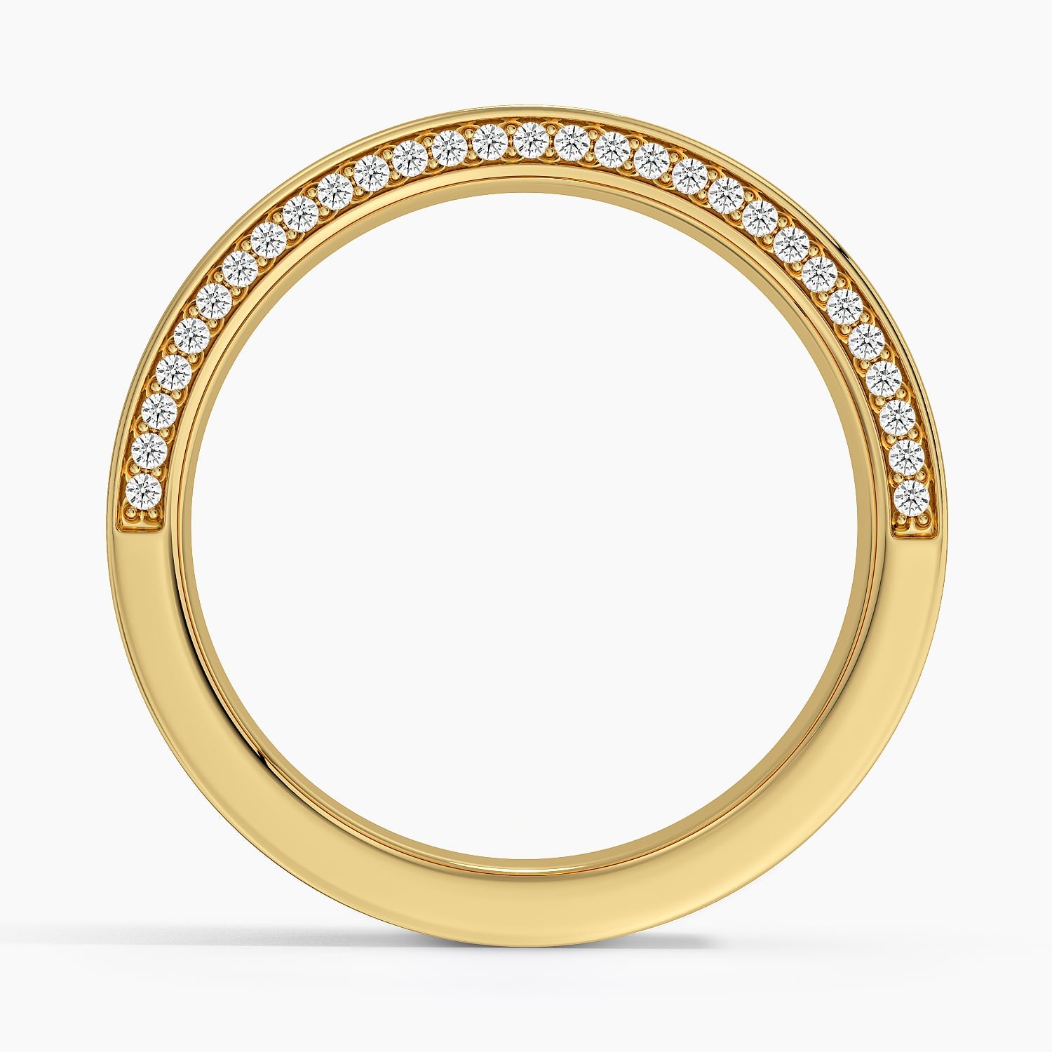 6.0 mm U-Shape Pavé Moissanite Men’s Wedding Band