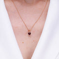 V-Bale Heart-Shaped Garnet with Moissanite Pendant Necklace