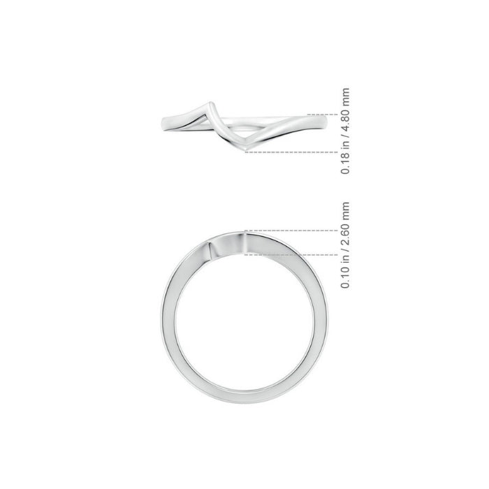 V-Shaped Contour Comfort Fit Wedding Band-2.0 mm