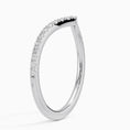 V-Shaped Halfway Moissanite Wedding Band-1.4 mm
