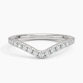 V-Shaped Halfway Moissanite Wedding Band-2.0 mm