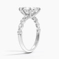 Versailles Marquise Moissanite Hidden Halo Engagement Ring with Mixed-Shape Band