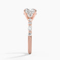 Versailles Old Mine Moissanite Hidden Halo Engagement Ring with Mixed-Shape Band