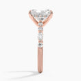 Versailles Radiant Moissanite Hidden Halo Engagement Ring with Mixed-Shape Band