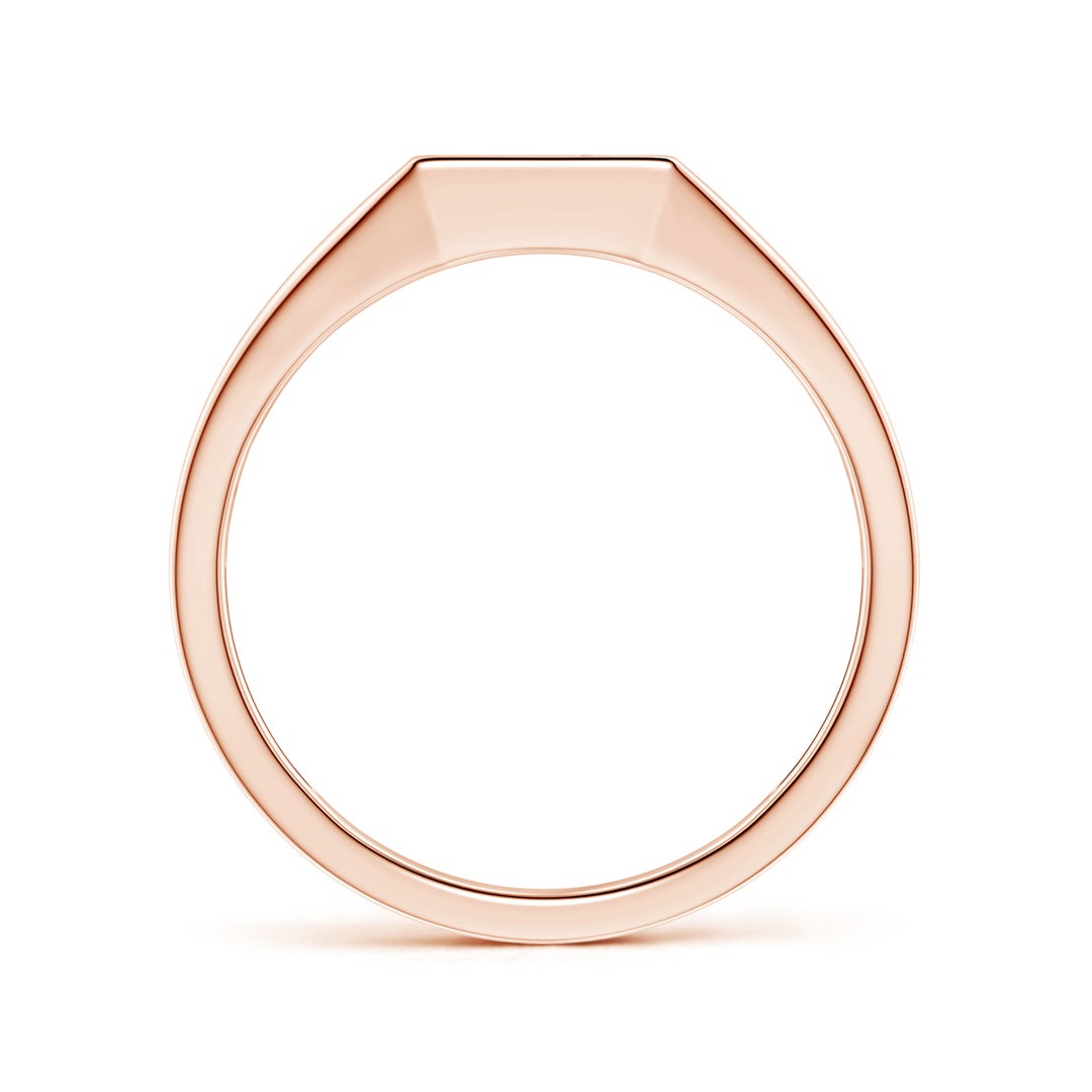 Vertical Pavé Moissanite Rectangular Men’s Signet Ring