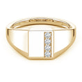 Vertical Pavé Moissanite Rectangular Men’s Signet Ring