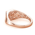 Vertical Pavé Moissanite Rectangular Men’s Signet Ring