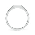 Vertical Pavé Moissanite Rectangular Men’s Signet Ring