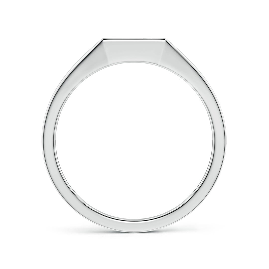 Vertical Pavé Moissanite Rectangular Men’s Signet Ring