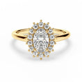 Vintage Beaded Halo Oval Moissanite Engagement Ring
