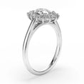 Vintage Beaded Halo Oval Moissanite Engagement Ring