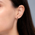 Vintage Clover Lab-Created Ruby with Moissanite Stud Earrings