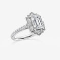 Vintage Emerald Cut Moissanite Art Deco Engagement Ring