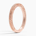 Vintage Floral Hand-Engraved Wedding Band-2.0 mm
