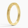 Vintage Floral Hand-Engraved Wedding Band-2.0 mm
