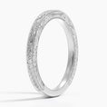 Vintage Floral Hand-Engraved Wedding Band-2.0 mm