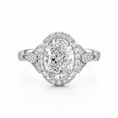 Vintage Halo Oval Lab-Grown Diamond Engagement Ring