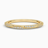 Vintage Milgrain Moissanite Wedding Band