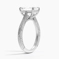 Load image into Gallery viewer, Vintage Engraved Emerald Cut Moissanite Engagement Ring
