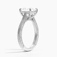 Load image into Gallery viewer, Vintage Engraved Princess Cut Moissanite Engagement Ring
