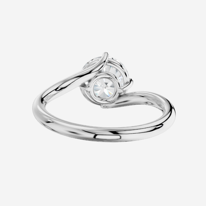 Luminara Round Cut Solitaire Moissanite Engagement Ring