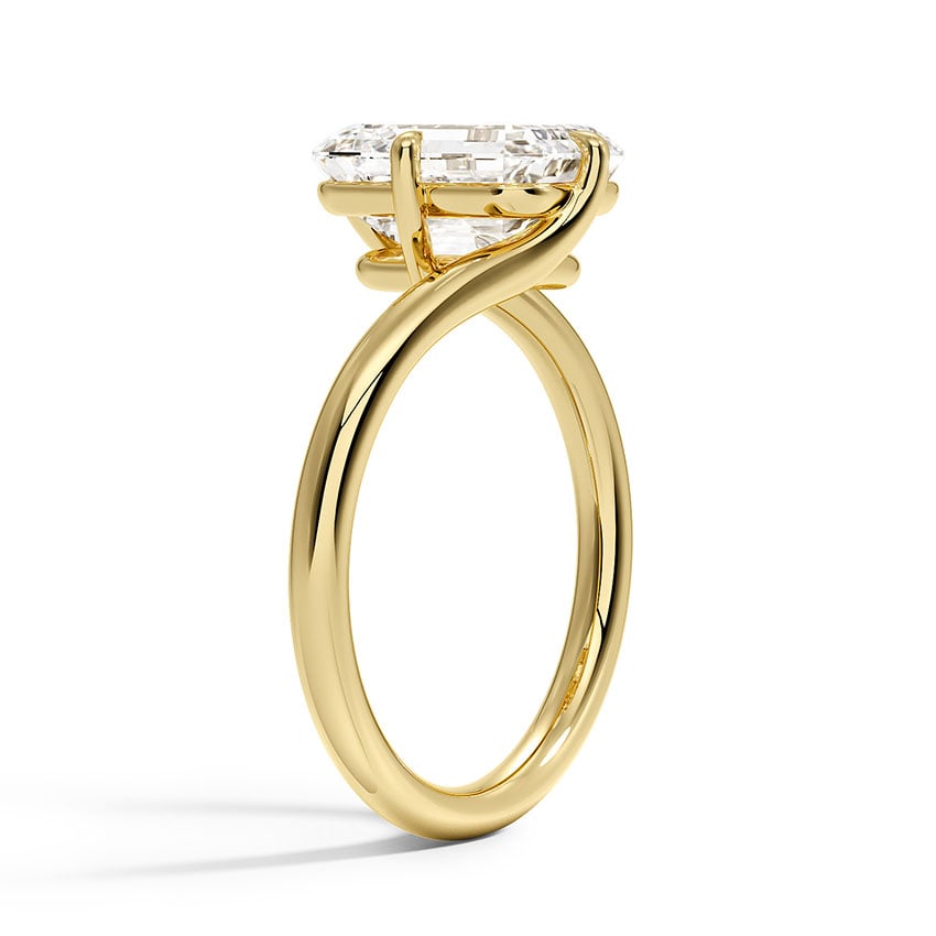Luminara Round Cut Solitaire Moissanite Engagement Ring