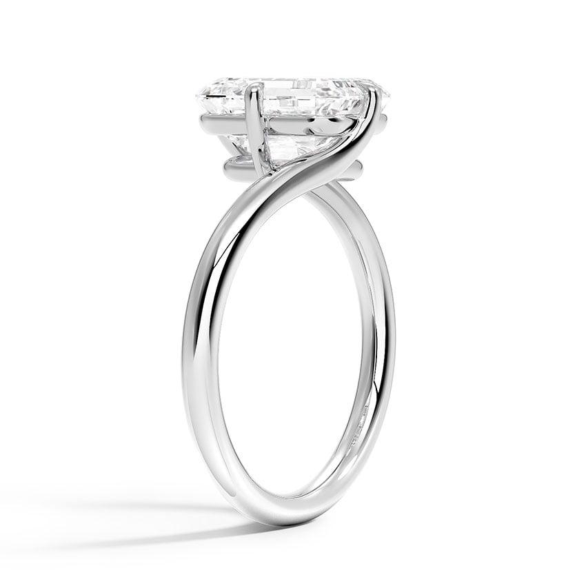 Luminara Round Cut Solitaire Moissanite Engagement Ring