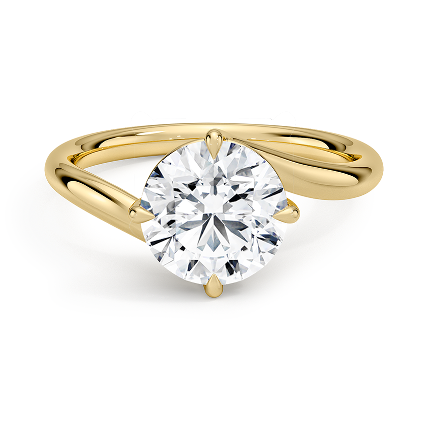 Luminara Round Cut Solitaire Moissanite Engagement Ring