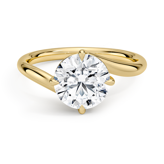 Luminara Round Cut Solitaire Moissanite Engagement Ring