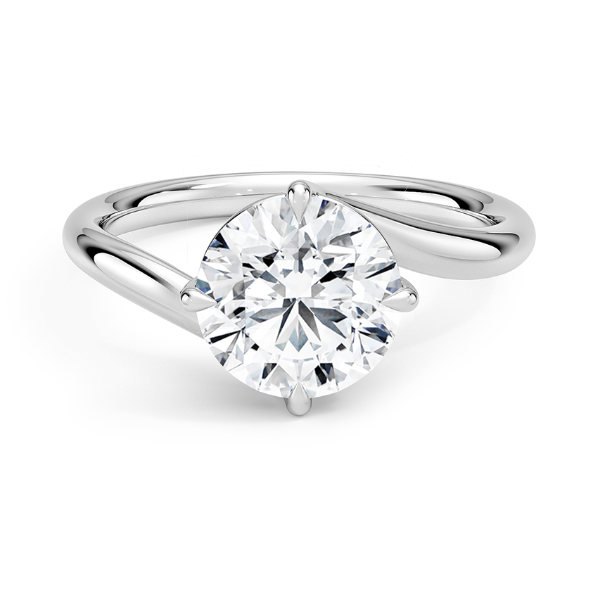 Luminara Round Cut Solitaire Moissanite Engagement Ring