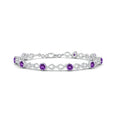 Violet Amethyst Infinity with Moissanite Accents Bracelet