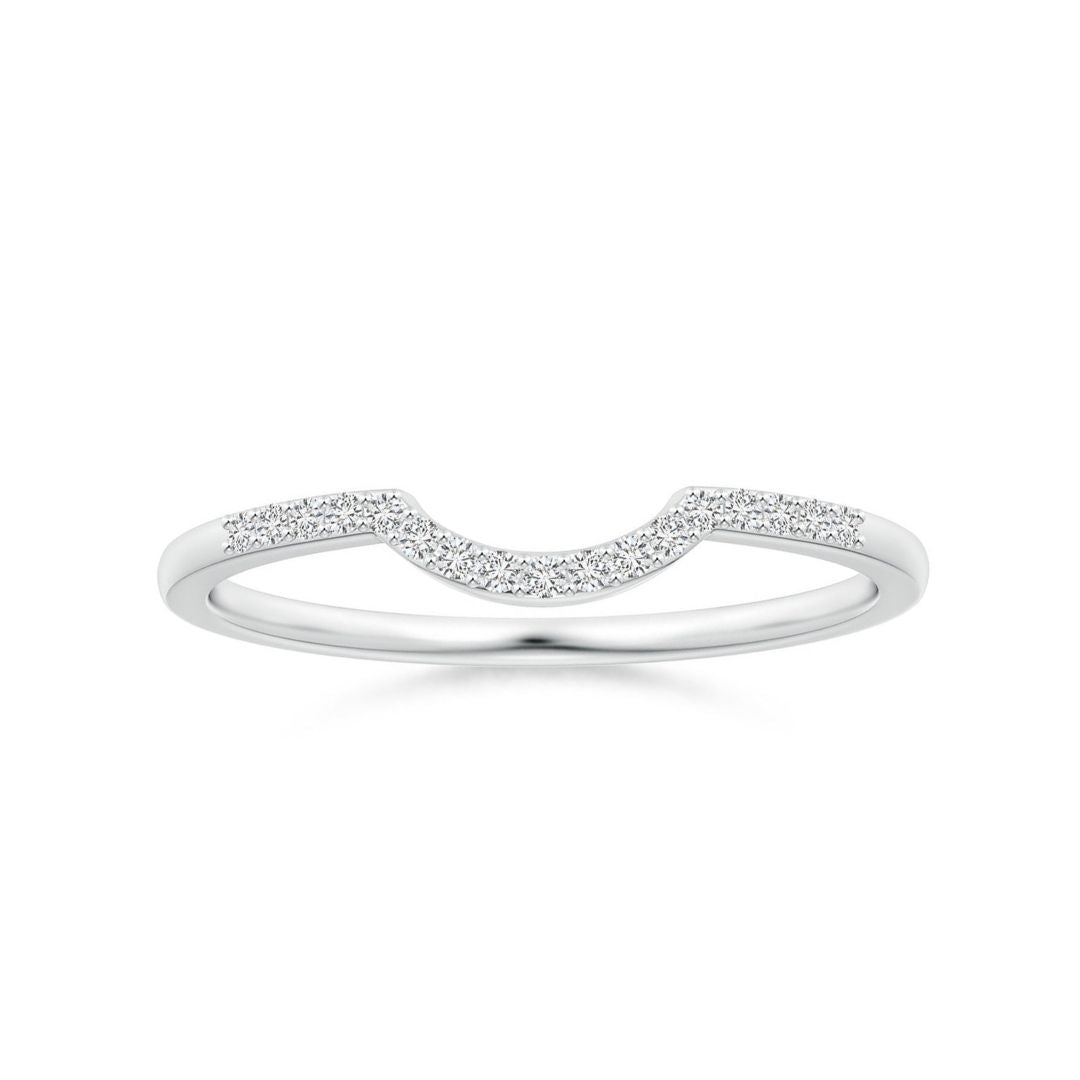 Wave Contour Moissanite Wedding Band - 1.6 mm