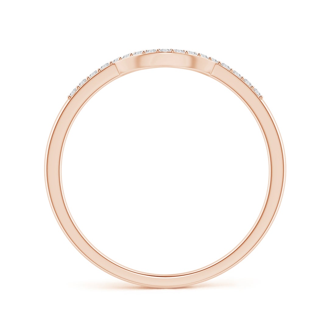 Wave Contour Moissanite Wedding Band - 1.6 mm