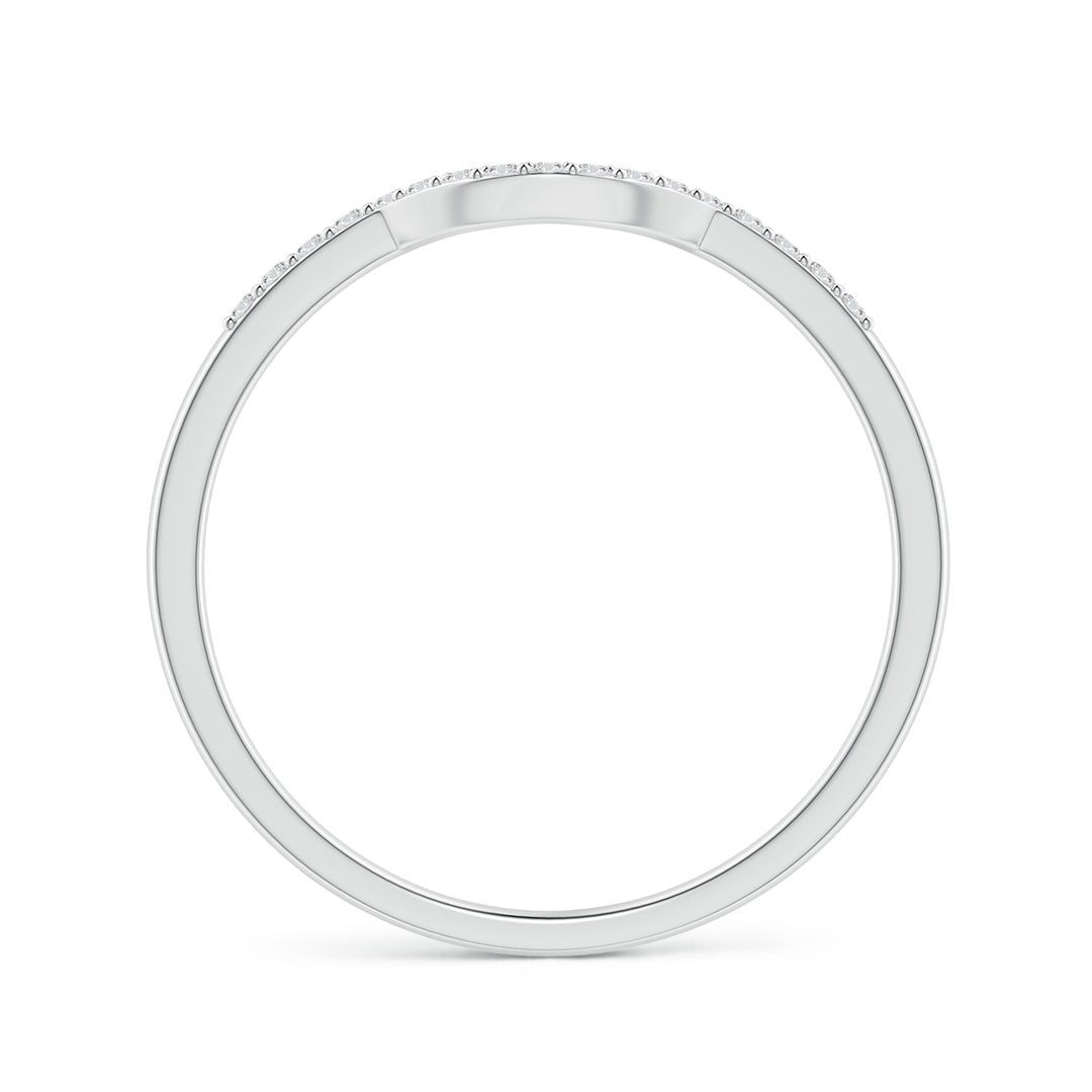 Wave Contour Moissanite Wedding Band - 1.6 mm