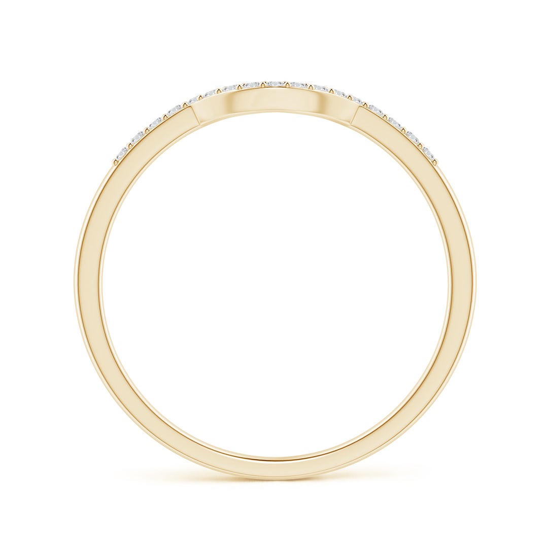 Wave Contour Moissanite Wedding Band - 1.6 mm