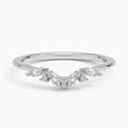 Load image into Gallery viewer, Whisper Curve Marquise Moissanite Wedding Band
