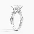 Whispering Vines Princess Cut Moissanite Engagement Ring