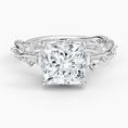 Whispering Vines Princess Cut Moissanite Engagement Ring